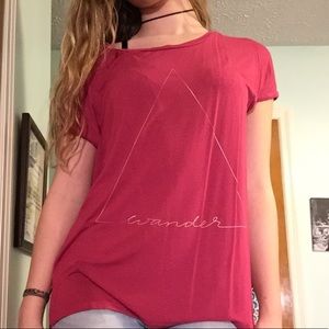 Long Pink Graphic Tee